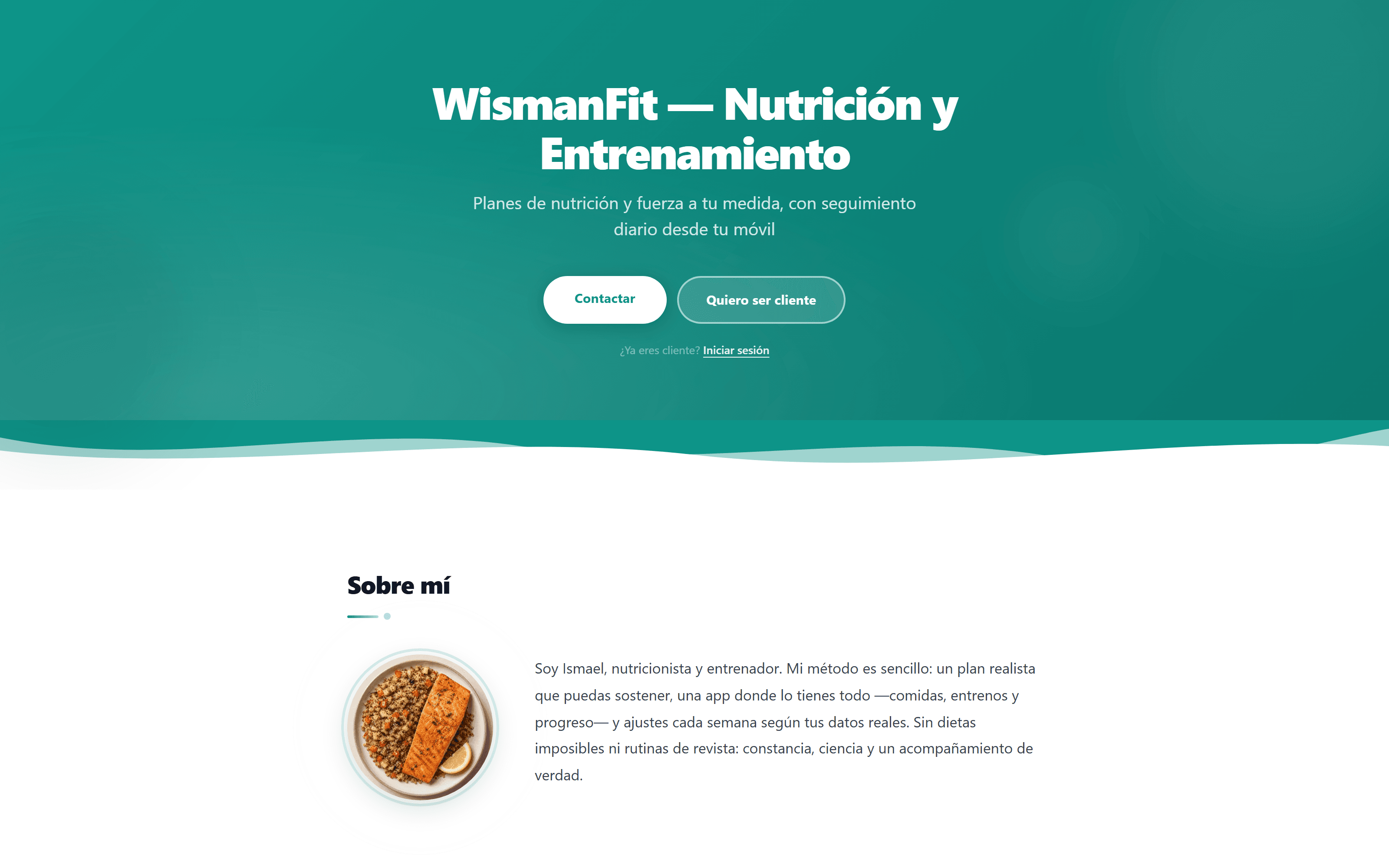 Web pública de un profesional con su propia marca